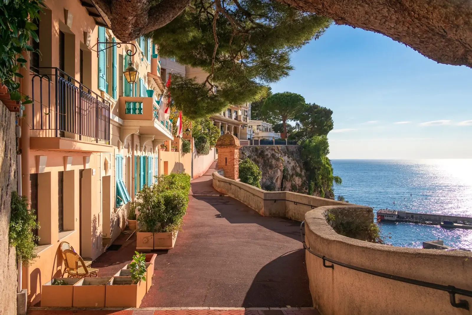 Monaco coastal garden promenade