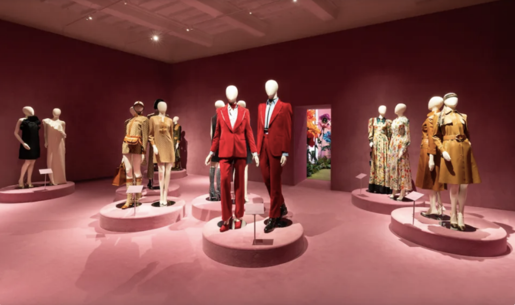 The “Fashion” room, part of the Gucci Visions exhibition opening in Florence.