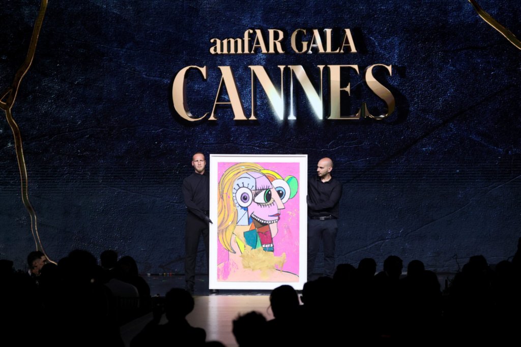 An item for auction onstage during the amfAR gala Cannes 2025 (Photo by Andreas Rentz/amfAR/Getty Images for amfAR)