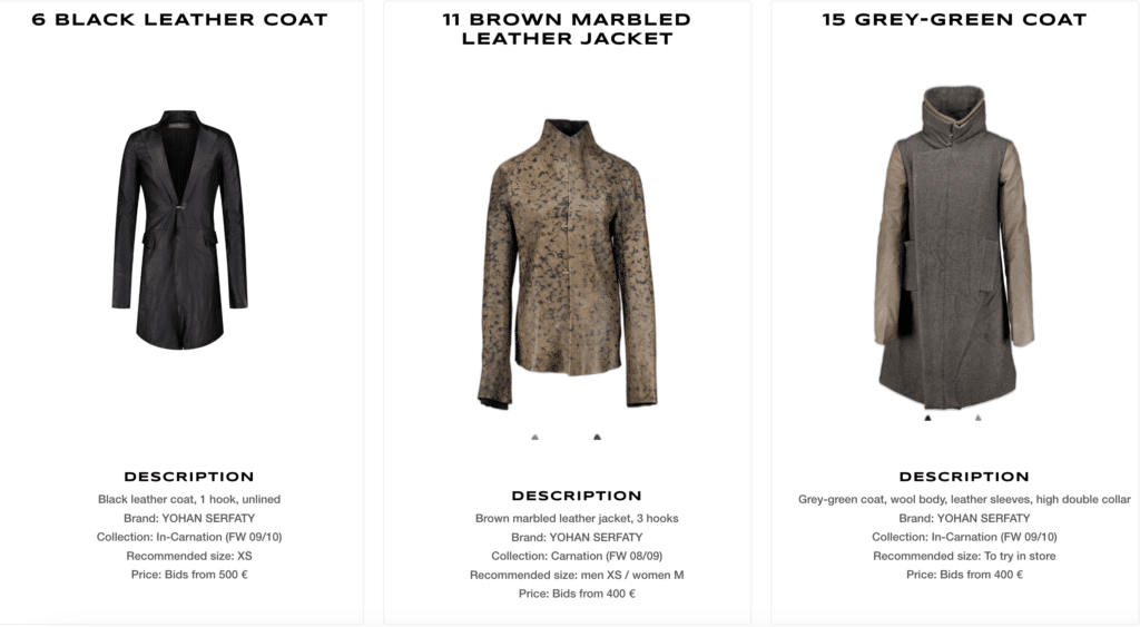 Yohan Serfaty Foundation Archive Sale, Paris Fashion Week