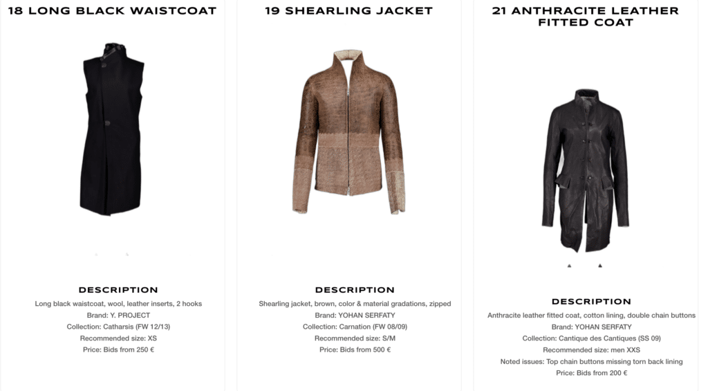 Yohan Serfaty Foundation Archive Sale, Paris Fashion Week